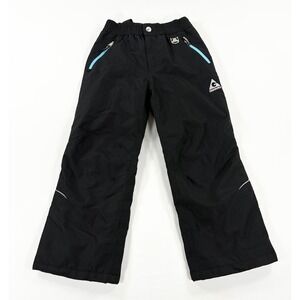 Gerry Kids Snow Pants Youth Small 7/8 Black Fleece Lined Waterproof Ski Pants